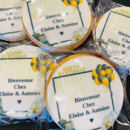 biscuit anniversaire personnalisé thème chic